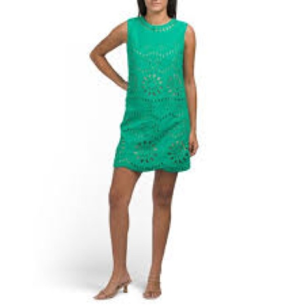 Dalia MacPhee Teal Cutout Dress